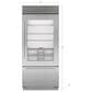 Sub Zero 20.8 Cu. Ft. Classic Right Hinge Bottom-Freezer Refrigerator with Glass Door and Tubular Handle in Stainless Steel, , large