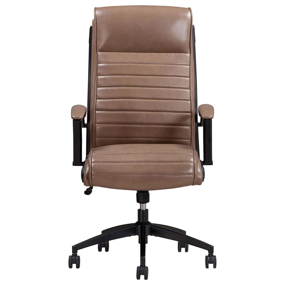 Simeon Collection Leather Desk Chair in Smooth Latte, , large