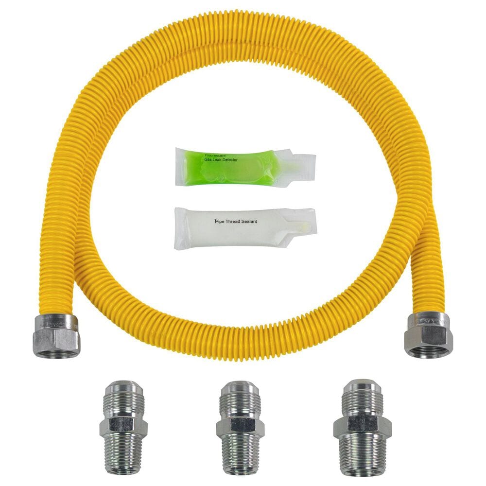 Petra 4" Universal Gas Line Connector Kit in Yellow, , large