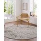 Surya Brunswick Light Gray, Cream, Medium Brown, Mustard, Light Brown and Charcoal 7"10" Round Area Rug, , large