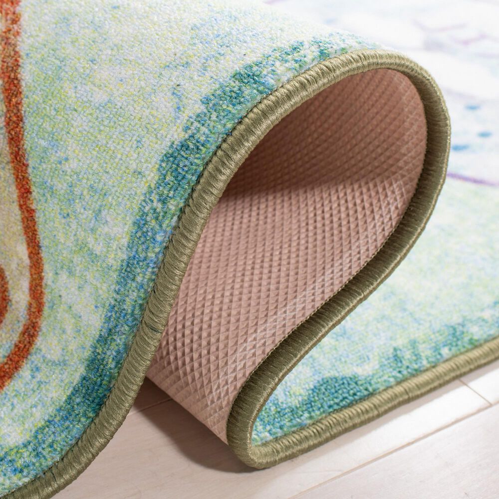 Safavieh Kids Playhouse 3&#39;3&quot; x 5&#39;3&quot; Green and Blue Rug, , large
