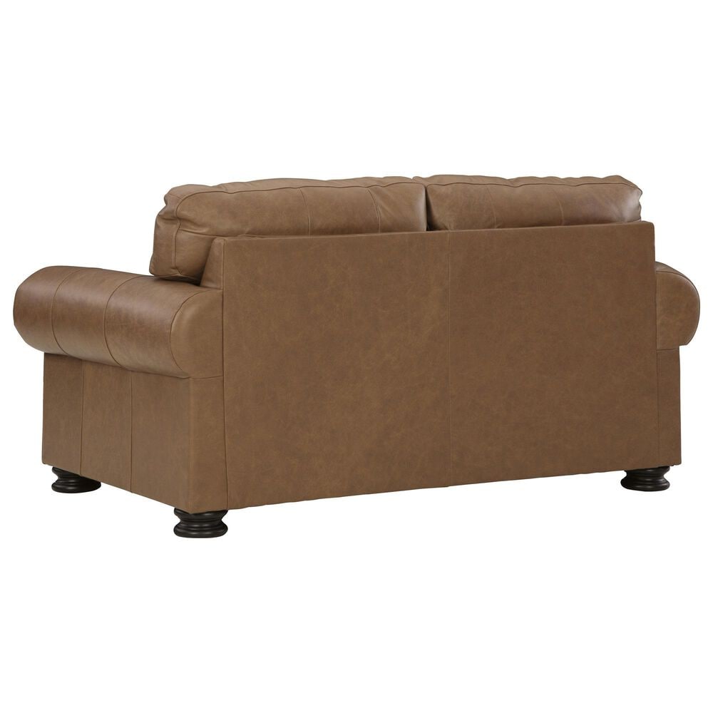 Ashley Carianna Stationary Loveseat in Caramel, , large