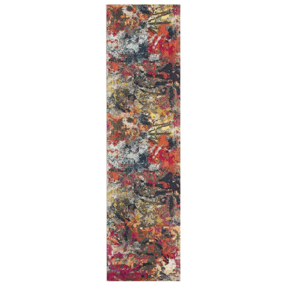 Safavieh Monaco MNC258M 2"2" x 8" Blue and Orange Runner, , large