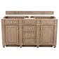 James Martin Vanities Bristol 60" Double Bathroom Vanity in Whitewashed Walnut with 3 cm Lime Delight Quartz Top and Rectangular Sinks, , large