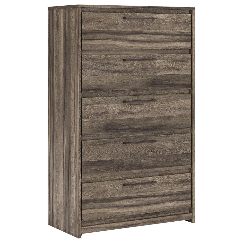 Ashley Elbrim 5-Piece Full Panel Bedroom Set in Weathered Brown, , large