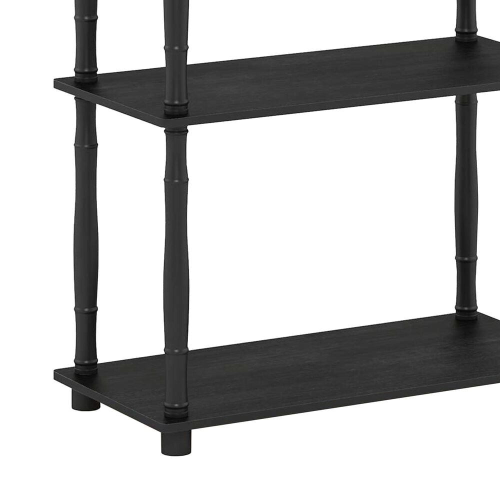 HOMLUX Turn-N-Tube 4-Tier Corner Open Storage Bookshelf in Americano and Black, , large