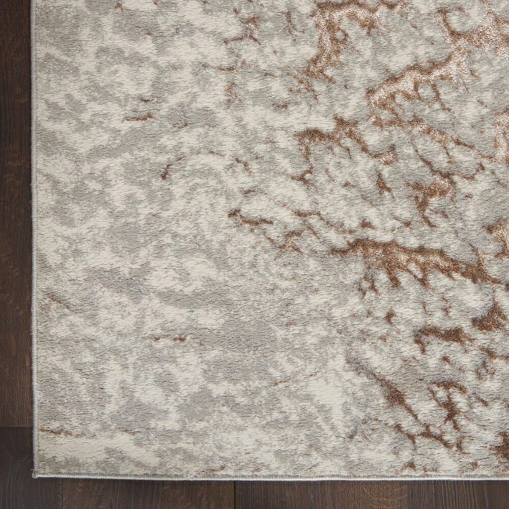 Nourison Metallic 5&#39;3&quot; x 7&#39;3&quot; Grey Mocha Area Rug, , large