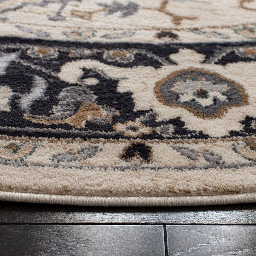 Safavieh Lyndhurst LNH334 7&#39; Round Cream and Navy Area Rug, , large