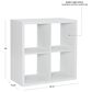 Linon Home Decor Galli 4-Shelf Bookcase in White, , large