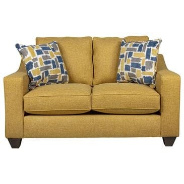 J Cooper USA Galaxy Stationary Loveseat in Maize Yellow, , large