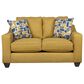 J Cooper USA Galaxy Stationary Loveseat in Maize Yellow, , large
