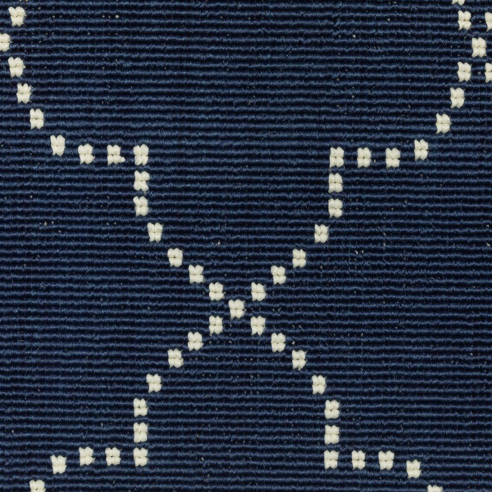 Oriental Weavers Marina Navy and Ivory 8'6" x 13' Indoor/Outdoor Area Rug, , large