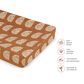 Babyletto Terracotta Rainbow Changing Pad Cover in White and Brown, , large