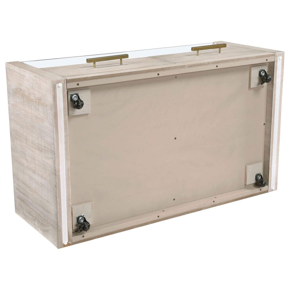 Steve Silver Garland Coffee Table in Washed Parchment and Clear, , large