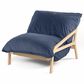 Jaxx Saxx Lush Velvet Bean Bag Lounge Chair in Navy Blue, , large
