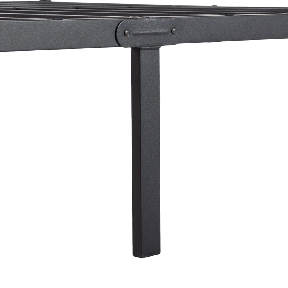 HOMLUX Queen Metal Bed Frame with Sturdy Slats in Black, , large