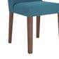 Ashley Lyncott Side Chair with Blue Cushion in Brown, , large