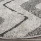 Safavieh Adirondack ADR121P 6" Round Silver and Charcoal Area Rug, , large
