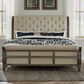 Belle Furnishings Americana Farmhouse Queen Sleigh Bed in Dusty Taupe, , large