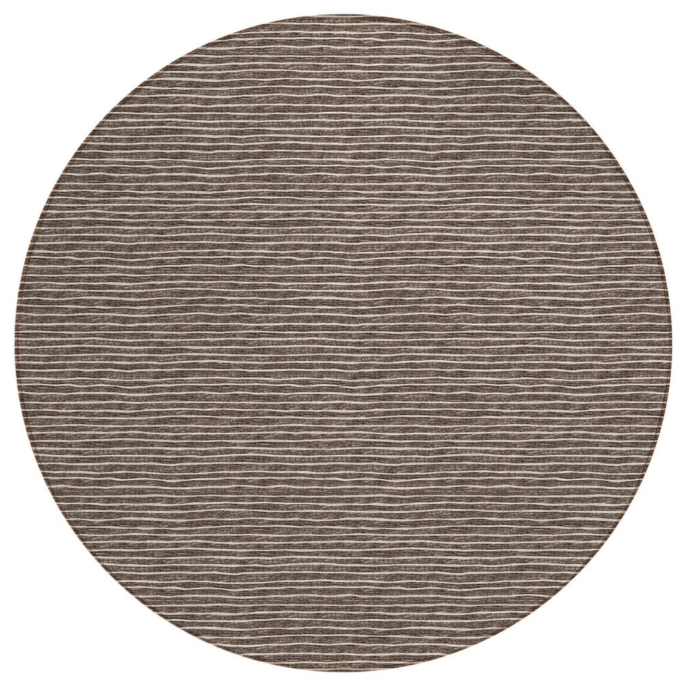 Dalyn Rug Company Laidley 8" Round Chocolate Indoor/Outdoor Area Rug, , large