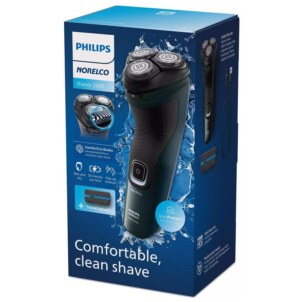 Norelco 2600 Wet and Dry Electric Shaver in Dark Forest Green, , large