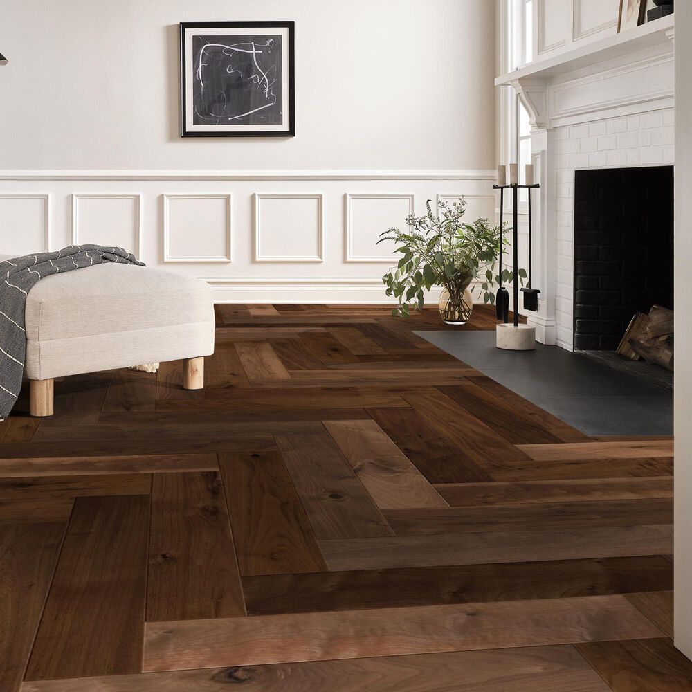 Anderson Tuftex Revival Walnut Herringbone Rye Engineered Hardwood, , large