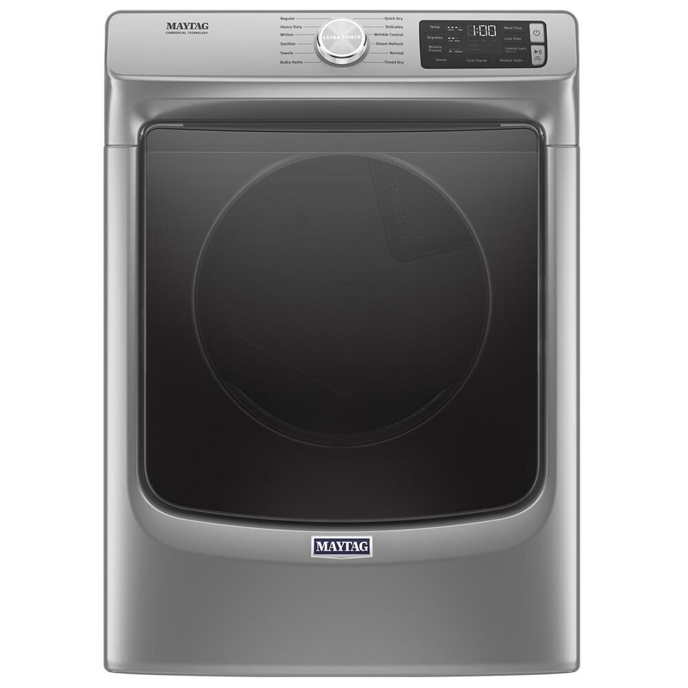 Maytag 4.8 Cu. Ft. Front Load Washer with Steam and 7.3 Cu. Ft. Gas Dryer - Metallic Slate, , large