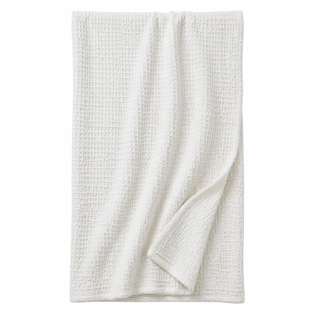 Trade Linker Full/Queen Waffle Weave Knit Throw Blanket in White, , large