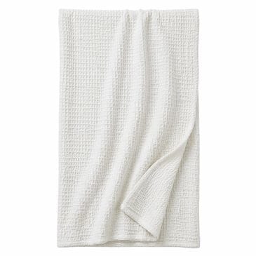 Trade Linker Full/Queen Waffle Weave Knit Throw Blanket in White, , large