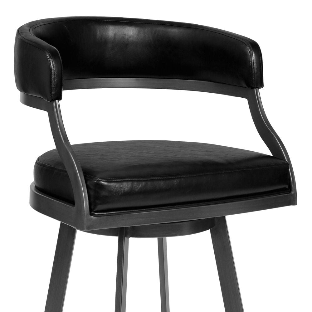 Blue River Dione 26&quot; Swivel Counter Stool in Vintage Black, , large