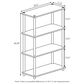 HOMLUX Turn-N-Tube 4-Tier Multipurpose Shelf Display Rack in Americano and Black, , large