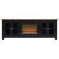 Ashley Wildenauer 76" TV Stand with Electric Fireplace in Rich Brown and Warm Satin Black, , large