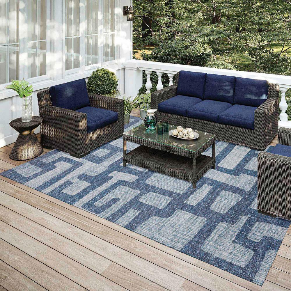 Dalyn Rug Company Sedona 3&#39; x 5&#39; Storm Indoor/Outdoor Area Performance Rug, , large