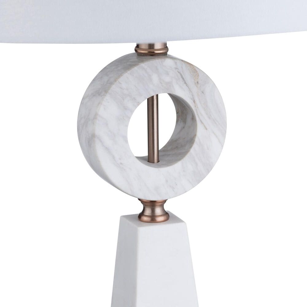 Crestview Collection Harrison Table Lamp in White and Brass, , large