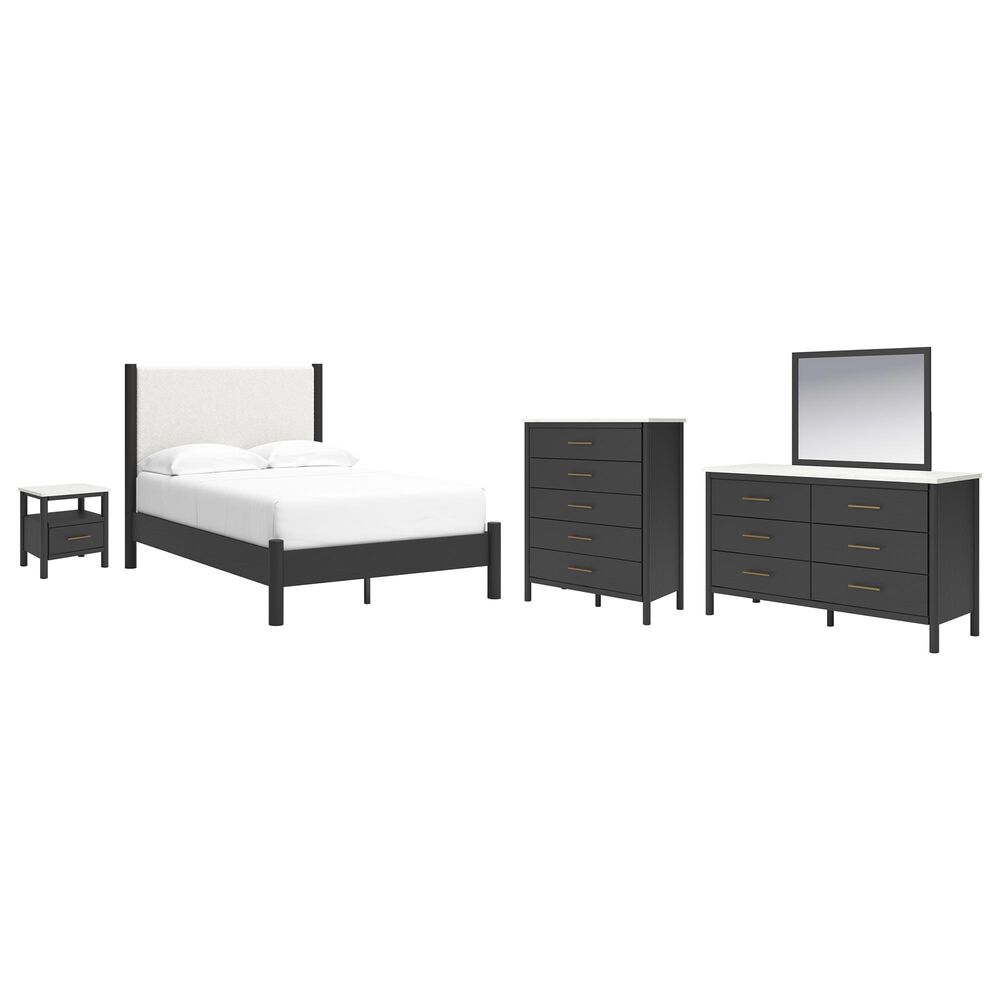 Ashley Cadmori 5-Piece Full Platform Bedroom Set in Black and White, , large