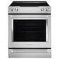 KitchenAid 2-Piece Kitchen Package with 6.4 Cu. Ft. Slide-In 5-Element Electric Range and 1.1 Cu. Ft. Over-The-Range Microwave Oven in Stainless Steel, , large