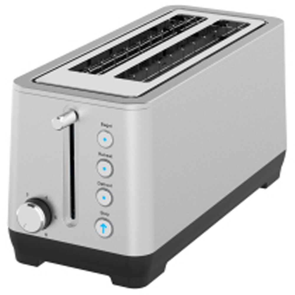 HOMLUX 4-Slice Toaster with 6 Browning Settings in Silver, , large