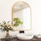 HOMLUX 20" x 30" Arched Mantle Mirror in Gold, , large