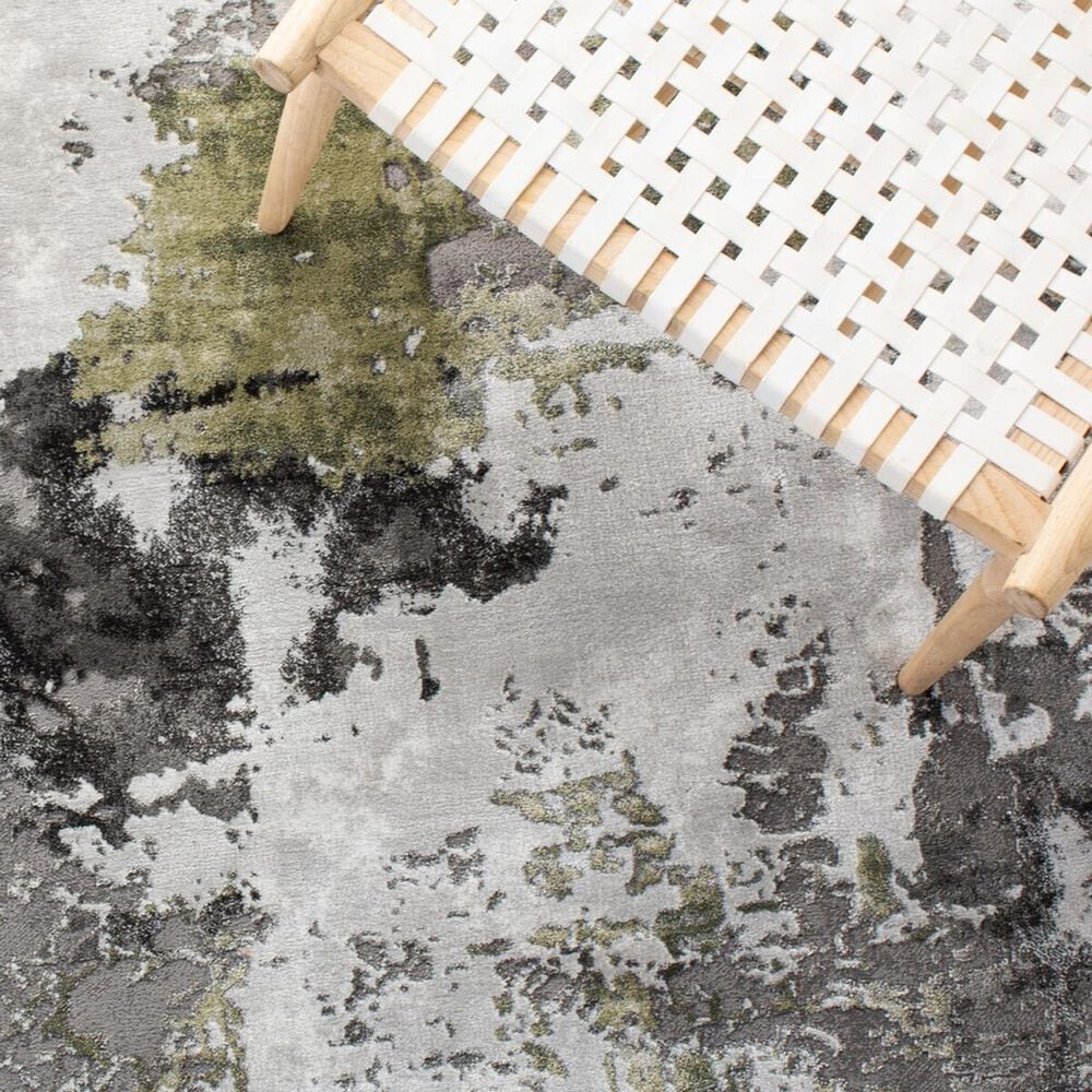 Safavieh Craft CFT820Y 4&#39; Square Grey and Green Area Rug, , large
