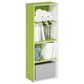 HOMLUX 4-Tier Open Shelf Bookcase in Green and White, , large