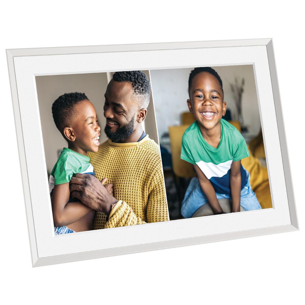 Aura Carver Mat 10" Digital Wi-Fi Photo Frame with Paper Mat in Sandstone, , large