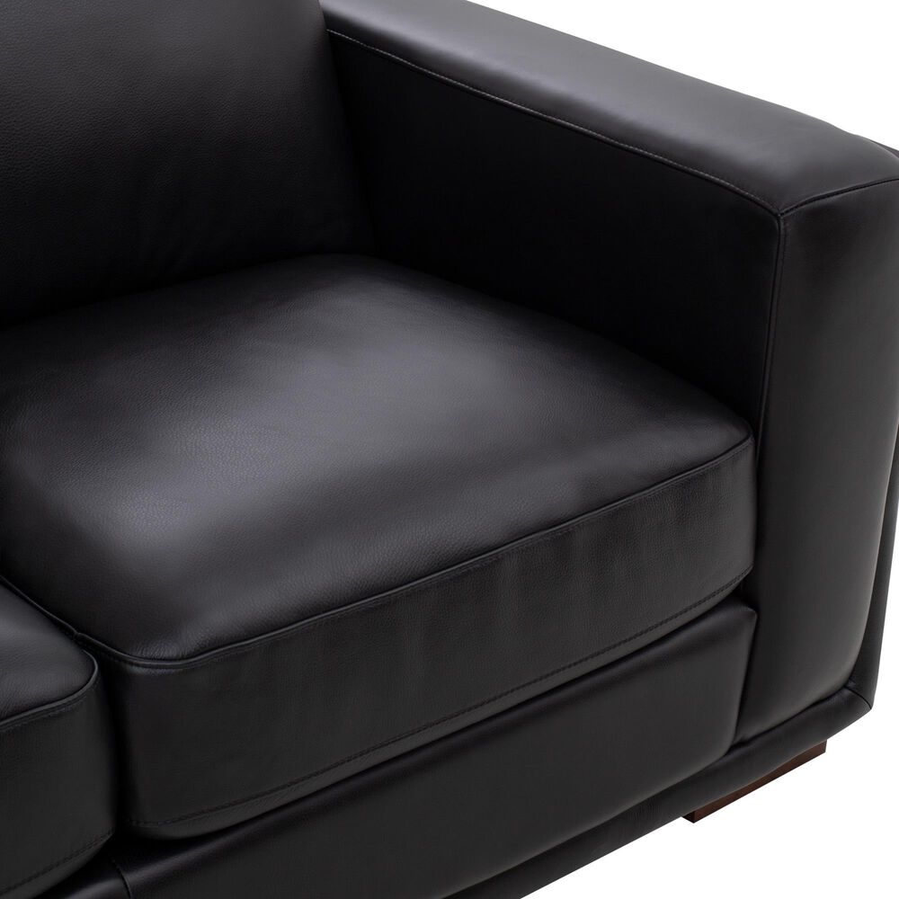 Italiano Furniture Luca Stationary Loveseat in Black, , large