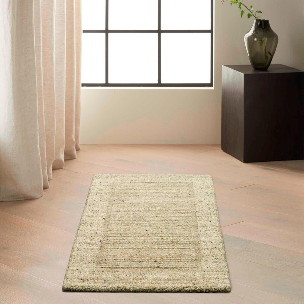 Nourison Ridge Sage and Ivory 2' x 3' Area Rug, , large
