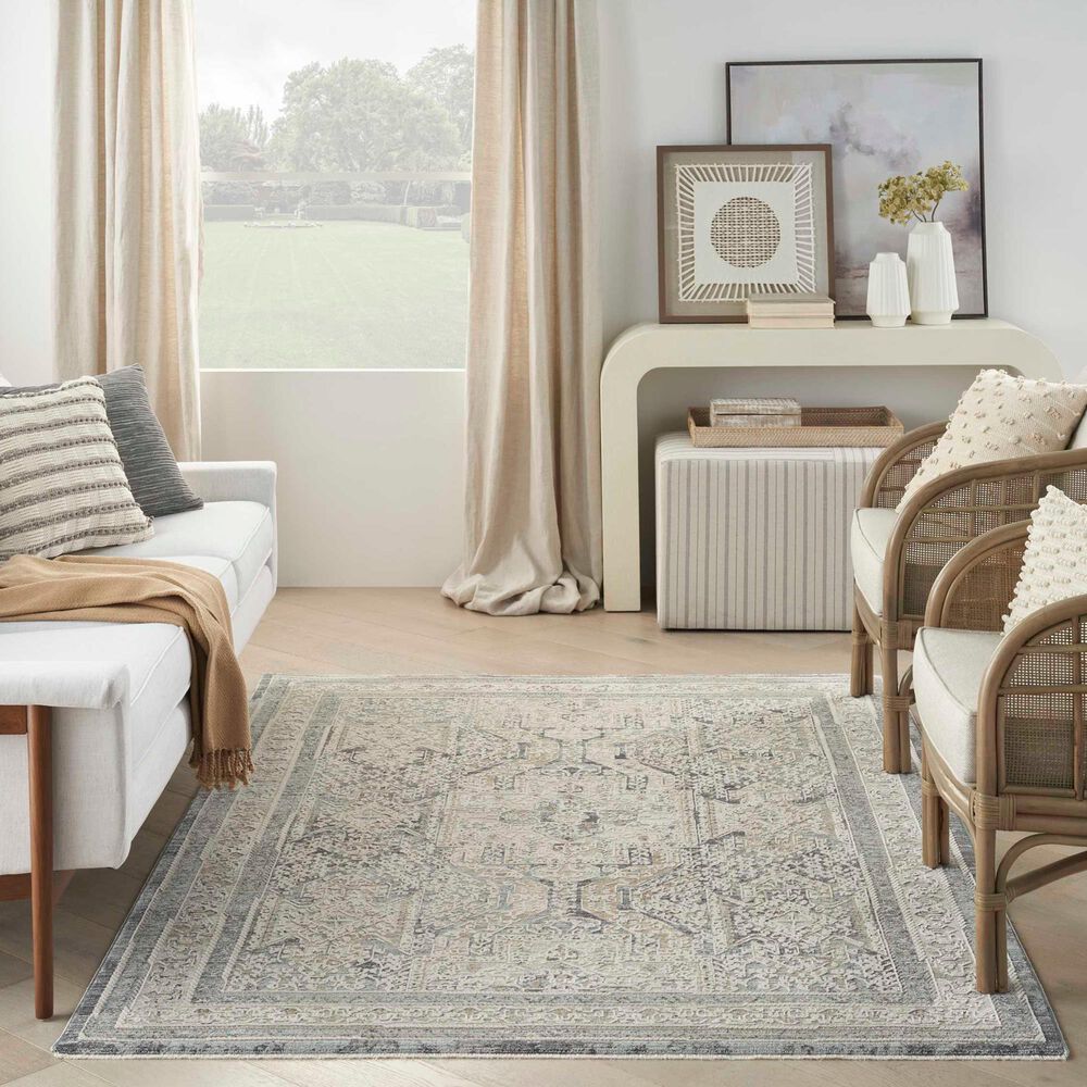Nourison Lynx 12&#39; x 15&#39;9&quot; Ivory and Charcoal Area Rug, , large