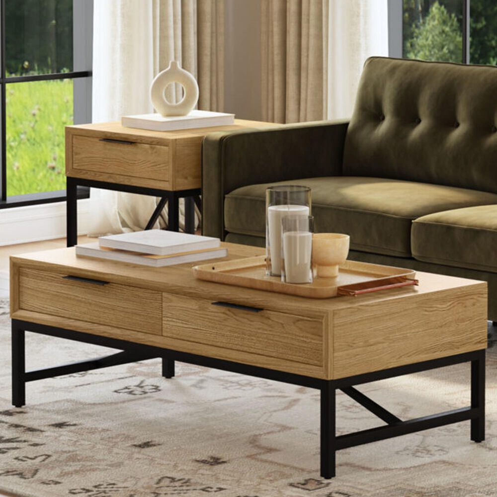 Hawthorne Furniture Newport Cocktail Table in Natural Oak, , large