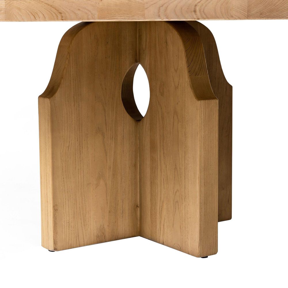 Four Hands Allandale Round Dining Table-Reclaimed Natural Elm-Natural Elm Veneer, , large
