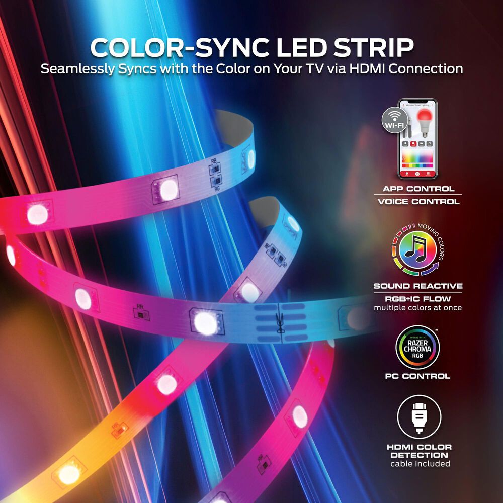 Monster Illuminessence Smart HDMI LED Light Strip in Multicolor, , large