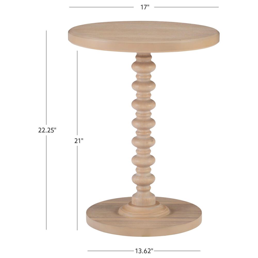 Linon Home Decor Aurora Round Side Table in Natural, , large