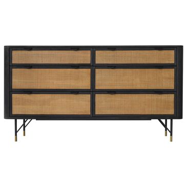 Blue River Saratoga 6-Drawer Dresser in Black and Natural, , large