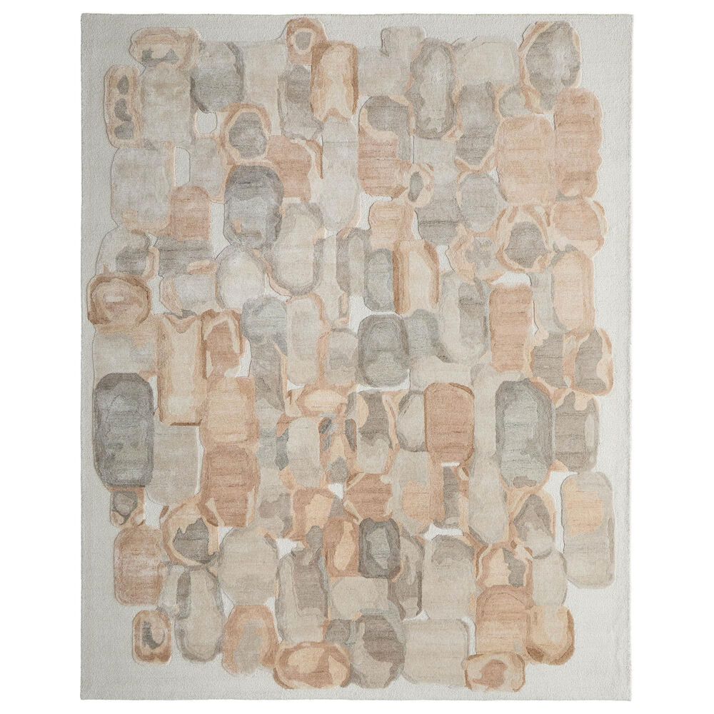 Feizy Kendall Gray and Brown 8" x 10" Area Rug, , large